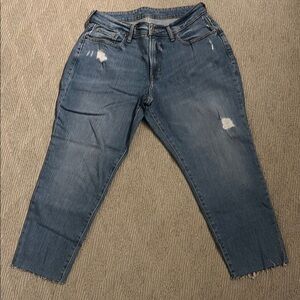 Old Navy high-rise O.G.‎ Straight Distressed Blue Jeans​